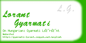 lorant gyarmati business card